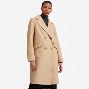 Everlane Italian Double Breasted Camel Wool Coat